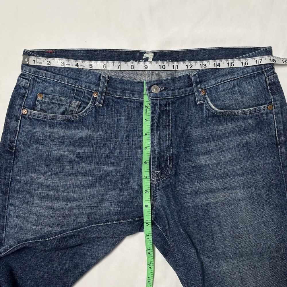 Vintage 7 For All Mankind‎ "A" Pocket Mens 36 Dark Wash Bootcut  Made USA - Picture 4 of 9